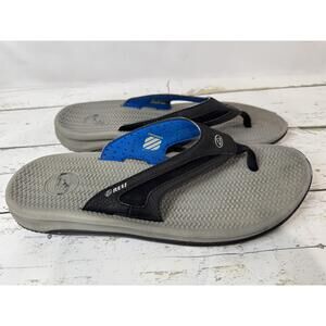 Reef Men Sandals 13 Gray Black K-Swiss Collaboration Textured Grip Beach Casual